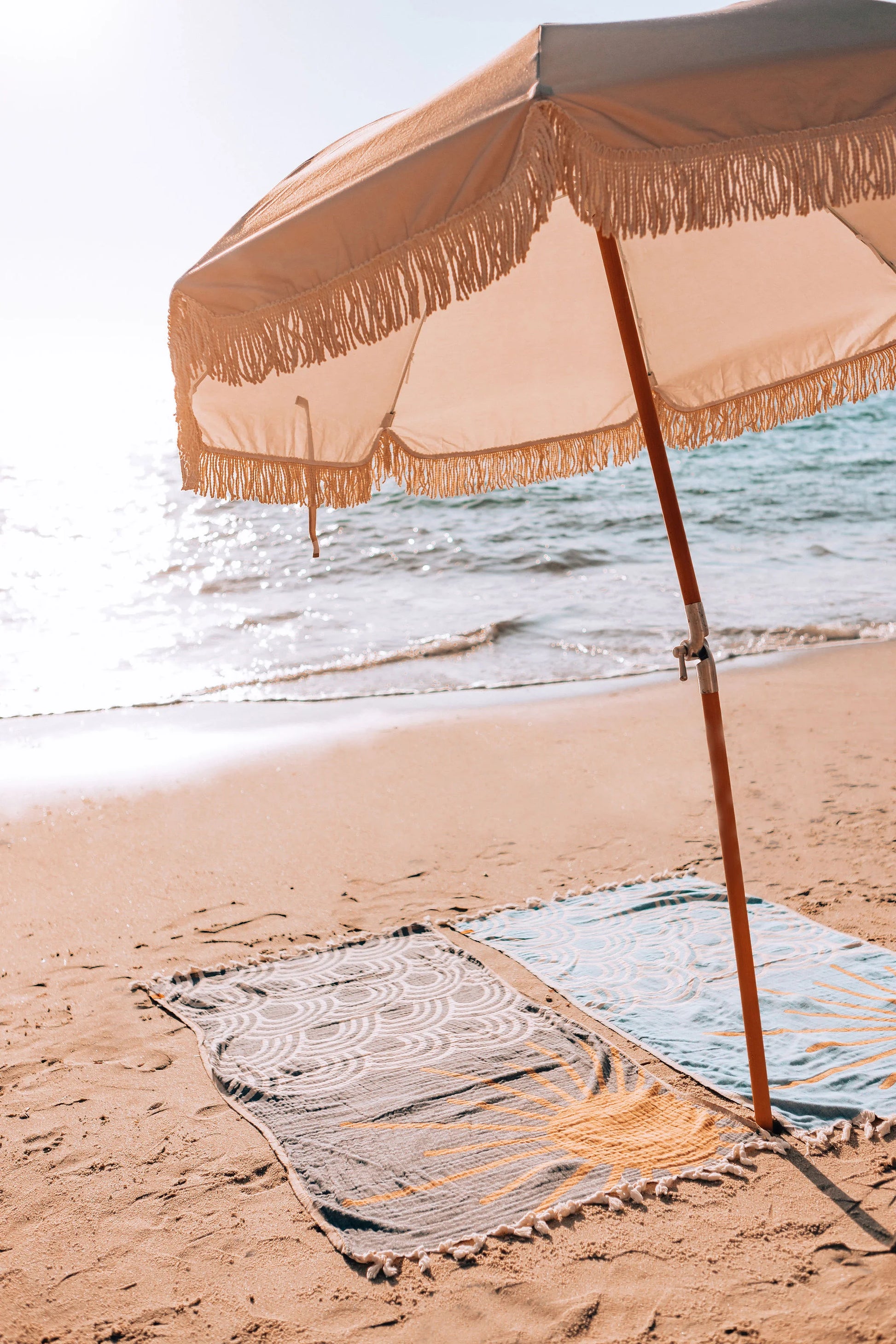 Beachland Sunset Palms Beach Towel - 30" X 60", 100% Cotton, Sun-Resistant Print, Soft Velour Front, Loop Terry Back